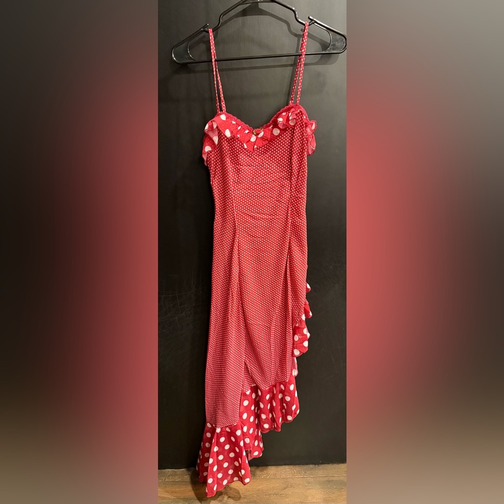 Sugar Thrillz Red Polka Dot Dress S NWT